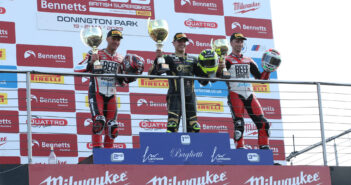 1. Kyle Ryde 2. Tommy Bridewell 3. Glenn Irwin podium