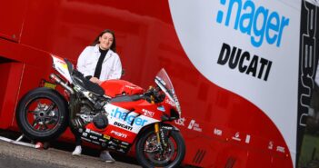 The 2024 Hager PBM Ducati livery with Team Owner Jordan Bird